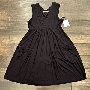 Calvin Klein Black Midi Dress with Pockets